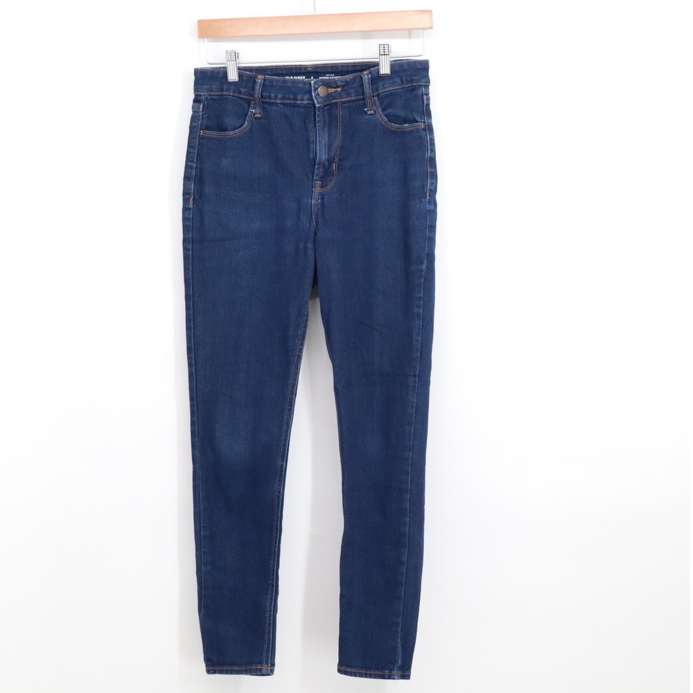 Old Navy Jeans Womens 6 Super Skinny Dark Wash High Rise Stretch Excellent